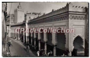 Postcard Old Algiers Rue De La Marine and Great Mosque