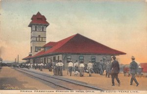 Huge Oklahoma Frisco Passenger Station Vintage Postcard AA5252