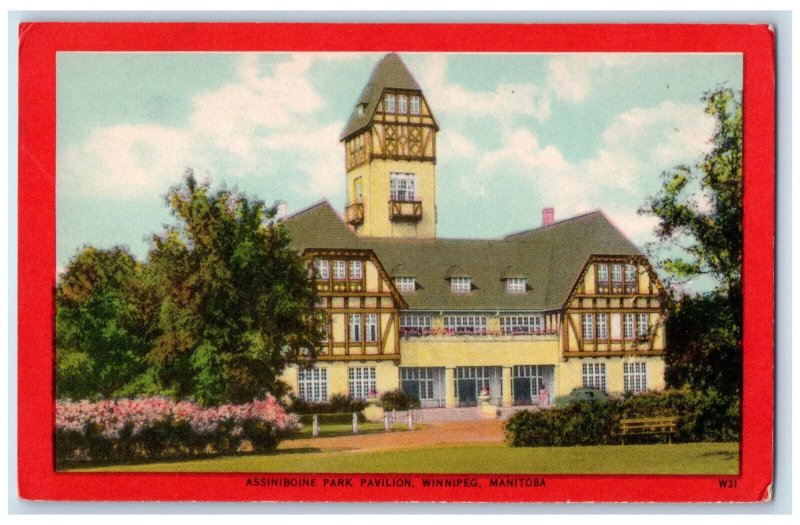 c1940's Assiniboine Park Pavilion Winnipeg Manitoba Canada Vintage Postcard 