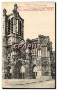 Troyes Old Postcard The Cathedral St Pierre