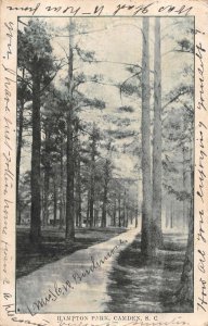 Camden South Carolina Hampton Park Scenic View Vintage Postcard AA52188