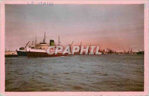 Old Postcard Calais Arrival of Malle Gare Maritime Boat