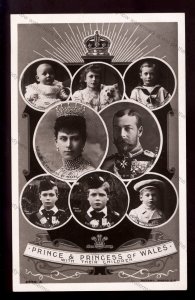 ROY135 - Prince & Princess of Wales with their children - postcard