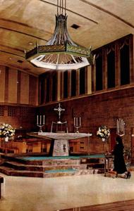 Benedictine Convent Perpetual Adoration, Sanctuary St Louis MO Nun Postcard F22