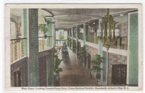 Main Foyer Lobby Crane National Exhibit Atlantic City New Jersey 1935 postcard