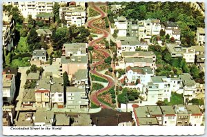 Postcard - Crookedest Street in the World, Lombard Street - San Francisco, CA