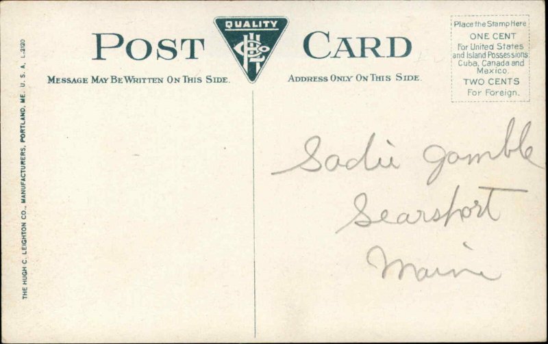 Bangor Maine ME Train Station Depot c1900s-10s Postcard