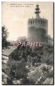 Old Postcard Verneuil (Eure) La Tour Grise view of the Mill