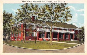 Enid Oklahoma Sanitarium & Hospital Antique Postcard J39440