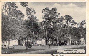 Cordele Georgia view from street of Shady Park Camp vintage pc DD6884