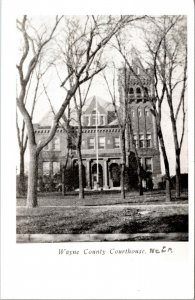 Postcard Wayne County Courthouse in Wayne, Nebraska~137996