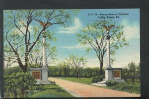 America Postcard - Pennsylvania Columns, Valley Forge, Pennsylvania  T9204