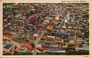 Aerial View of Wichita Kansas Postcard PC272