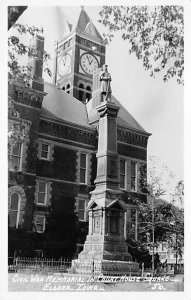 Civil War Memorial County Courthouse, real photo Eldora, Iowa  