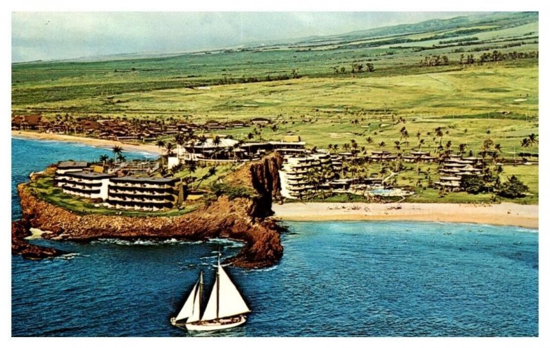 Sheraton Maui on Kaanapali Beach Hawaii Postcard Posted 1968