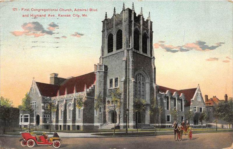 Michigan Kansas City  First Congregational Church, Admiral Blvd. and Hi...