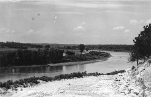 Keosauqua Iowa~Des Moines River View~Van Buren County~1940s RPPC-Postcard