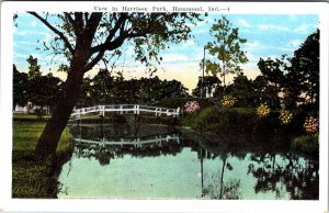 Postcard PARK SCENE Hammond Indiana IN AM0543