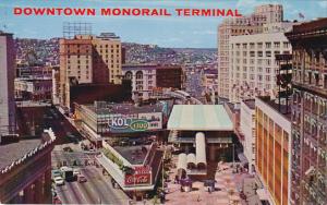 Downtown Monorail Terminal Coca Cola Sign Seattle Washington