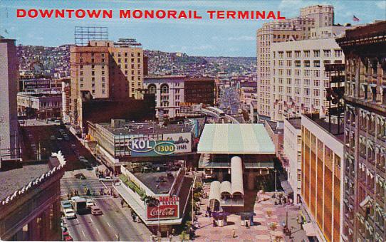 Downtown Monorail Terminal Coca Cola Sign Seattle Washington