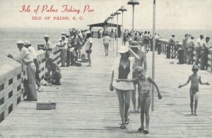 Fishing Pier, Isle of Palms, South Carolina Vintage Postcard