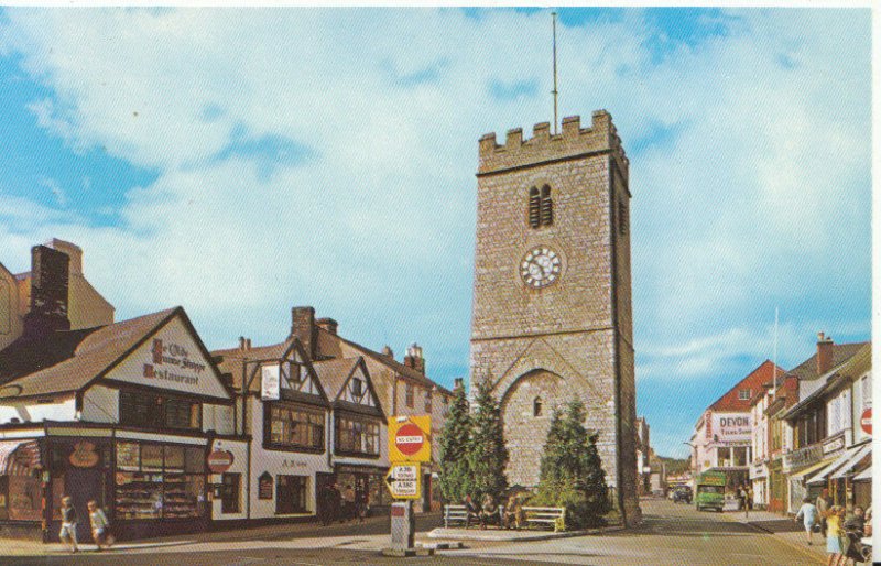 Devon Postcard - Clock Tower - Newton Abbot - Ref 1389A