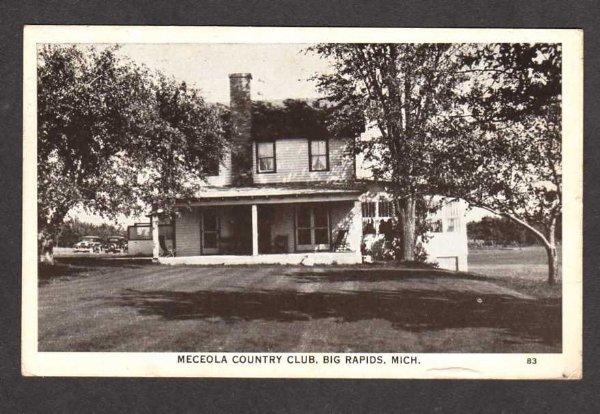 MI Meceola Country Club BIG RAPIDS MICHIGAN Postcard PC Carte Postale