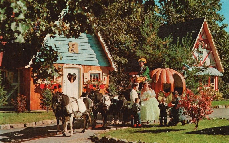 1959 Adventure Fun Storytown & Ghost Town Lake George New York Vintage Postcard