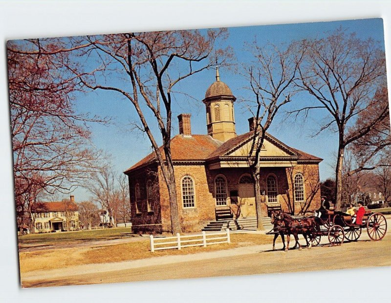 Postcard Courthouse of 1770 Williamsburg Virginia USA