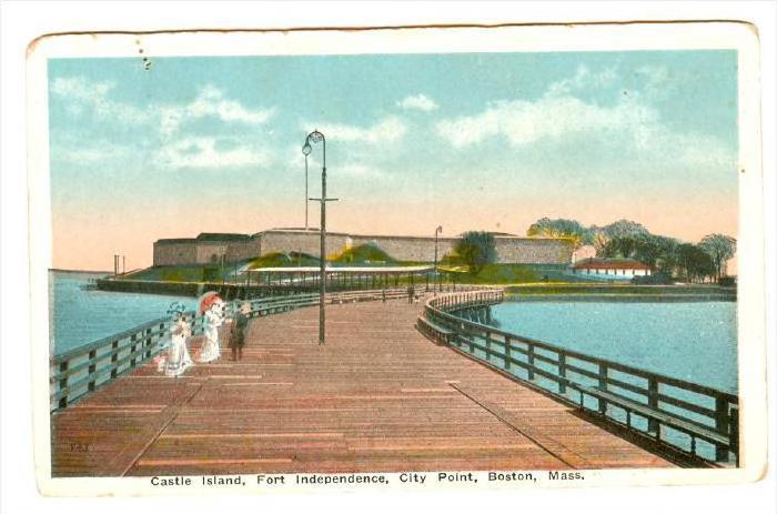 Castle Island Fort Independence City Point Boston Massachusetts 00 10 S United States Massachusetts Boston Postcard Hippostcard