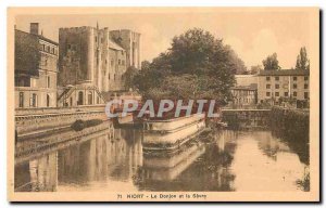 Old Postcard Niort Donjon and Sevre