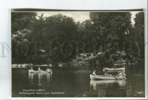 478687 1938 Germany Frankfurt Main children rowing boat fair park Leipzig RPPC