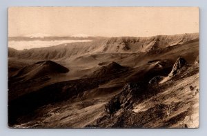 RPPC VOLCANO CRATERS HAWAII REAL PHOTO POSTCARD (c. 1920s)