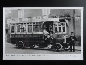 Omnibus EAST SURREY No2 THE RED CROSS - REIGATE Pamlin Print Postcard M96