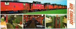 c1970s Strasburg, PA Red Caboose Restaurant Train Railway Oversized Postcard 3S