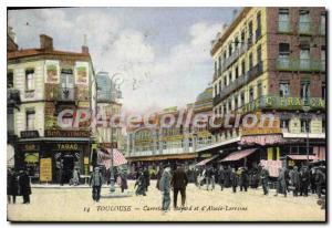 Postcard Old Toulouse Crossroads Bayard And D'Alsace Lorraine