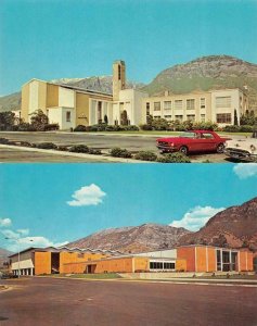 2~Postcards PROVO, Utah UT  BRIGHAM YOUNG UNIVERSITY Richards~Smith Bldg MUSTANG