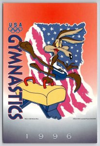 Looney Toons 1996 Olympics USA Wile Coyote Gymnastics Atlanta 4x6 Postcard S29