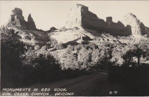 Arizona Oak Creek Canyon Monuments In Red Rock Real Photo