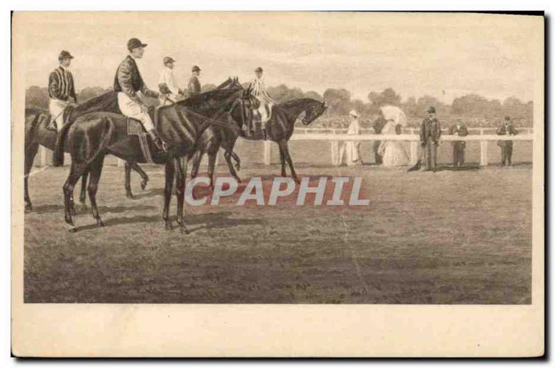 Old Postcard Horse Riding Equestrian