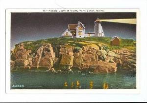 LP55    Lighthouse, Postcard, , Maine, Nubble Light, York 