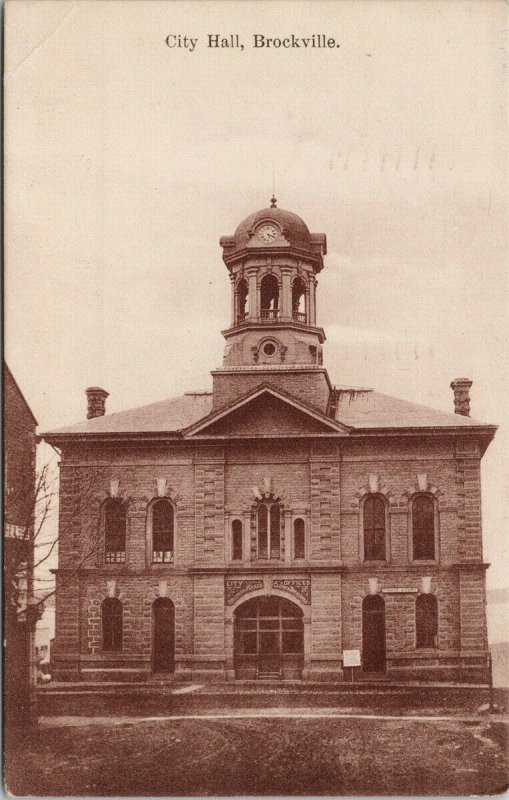 City Hall Brockville Ontario ON c1909 Macfarlane Postcard F60
