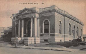 Post Office, Auburn, Maine, Early Postcard, Unused