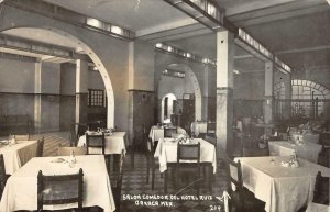 RPPC Salon Comedor Del Hotel Ruiz, Oaxaca, Mexico ca 1940s Vintage Postcard