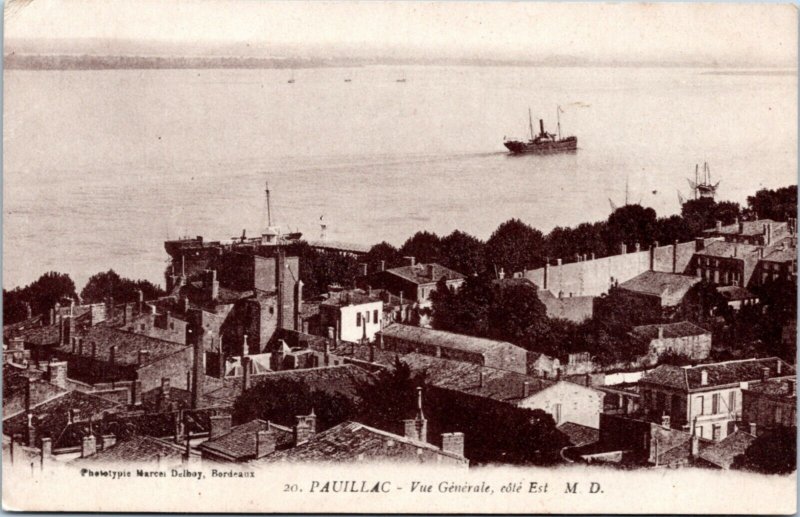 Postcard France Pauillac - general view east coast