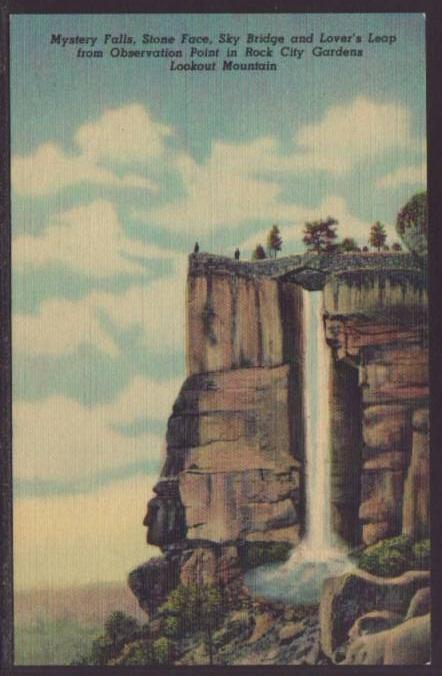 Mystery Falls,Lookout Mountain,TN Postcard 