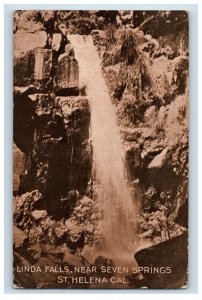 c1915 Linda Falls Near Seven Springs St. Helena Cal. Postcard P172E
