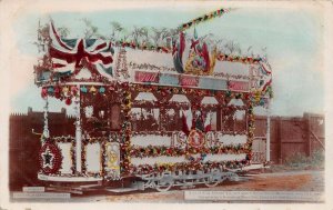 uk40629 visit of king edward VII and queen alexandra to newcastle  uk tram