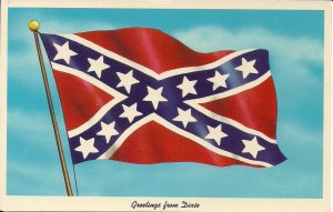 Confederate Battle Flag, Civil War Centennial, 1961, Greetings from Dixie, CSA