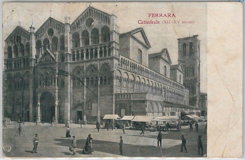 49496 CARTOLINA d'Epoca -  FERRARA citta' - PIAZZA CATEDRALE